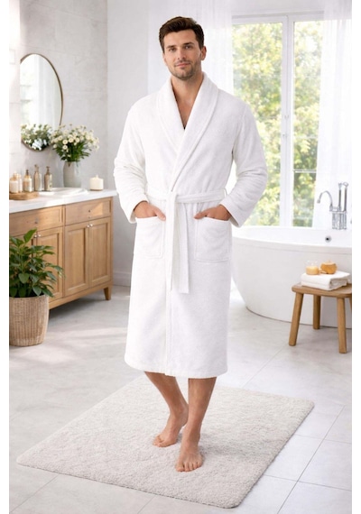 Özdilek Casual Şalyaka Bornoz Beyaz Xl