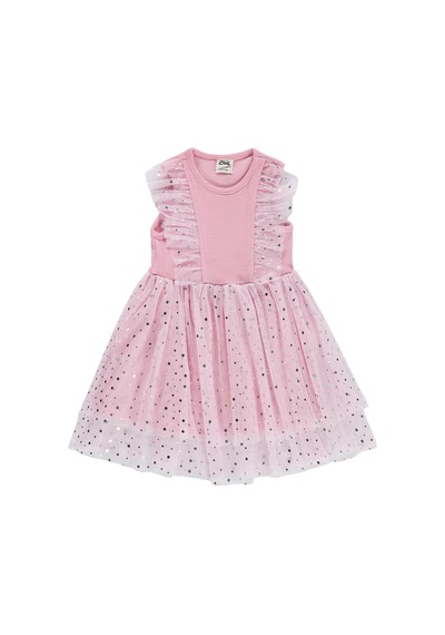 Civil Baby Puanlı Tül 6-18 Ay Elbise - Pembe