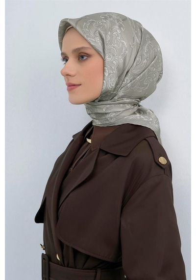 Armine İpek Eşarp 2026 Yaz - 9537-82 Soft Taş Twill