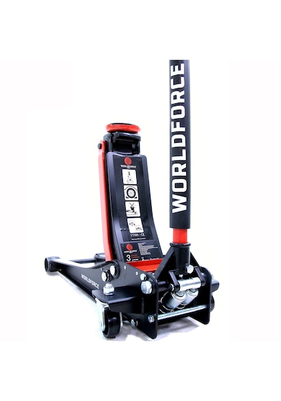 Worldforce 11101 Hidrolik Kriko 3 Ton Düşük Profil Çift Piston F1 Garaj Tipi Araç Krikosu