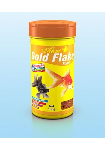 Koi Ve Japon Balığı Pul Yem Ahm Marin Gold Flake Japon Yemi 100Ml