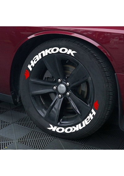 Hankook Lastik Yazısı Beyaz 2.5 Cm Motor&araçlar Için 4 Adet Yapıştırıcısız