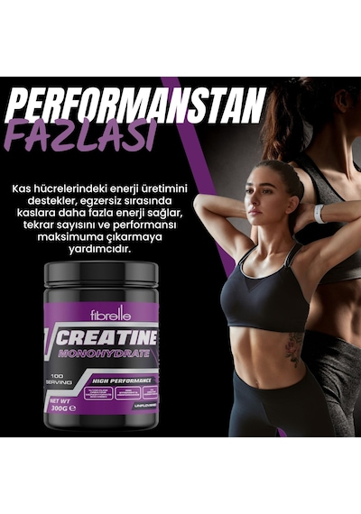 Fibrelle Kreatin Monohidrat 300 G 100 Servis Aromasız