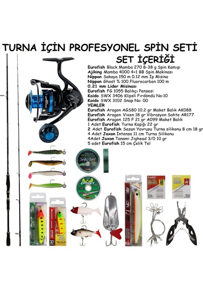Turna Avı İçin Spin Olta Seti 1