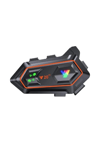 Ers Y20 2x 1000m Telsiz Mesafeli 2 Kişi Bağlantılı Bluetooth Kask Kulaklık Fenerli İntercom