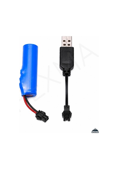 Lexroo 3.7 Volt 500 Mah Şarj Edilebilir Şarjlı Pil Ve Şarj Kablos