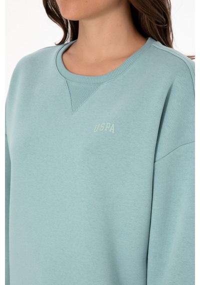 U.S. Polo Assn. Kadın Mint Şardonlu Bisiklet Yaka Basic Sweatshırt 50313586-VR090
