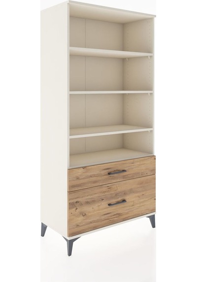 Hyperion Dolap 4 Raflı 2 Çekmeceli 88x44x182 Aytaşı-çam Aytaşı