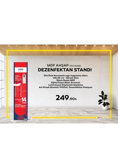 Letbil - El Dezenfektan Standı Mdf Düz Model - Sakarya Letbil - El Dezenfektan Standı Mdf Düz Model - Sakarya