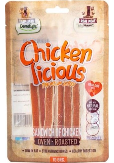 Dentalight Chicken Sandwich Tavuk Etli Köpek Ödül Maması 70 Gr
