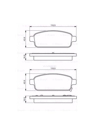 Opel Astra J 1.4 2011-2015 Bosch Arka Fren Balatası