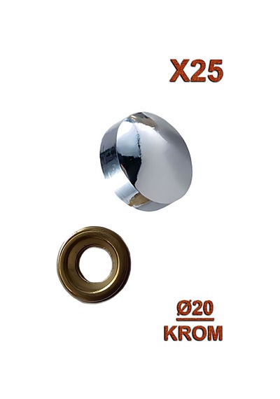 Vida Kapama Ø20 Krom 25 Adet