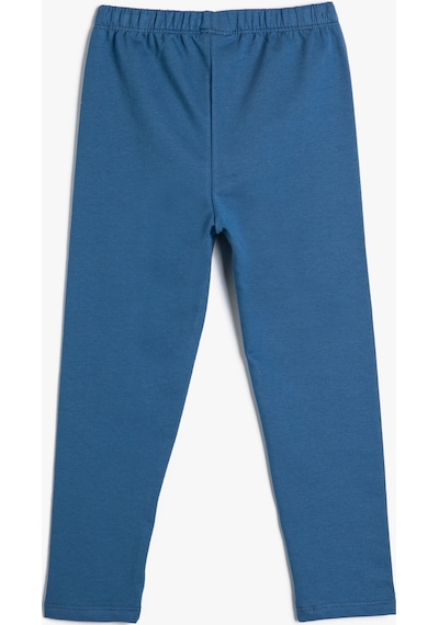 Koton Basic Jogger Eşofman Altı Beli Lastikli Pamuklu Baskı Detaylı Lacivert 4smb40030tk 4SMB40030TK701 Lacivert