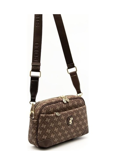 Silver Polo Sp1094 Kadın Çapraz Çanta Monogram Kahve-kahve