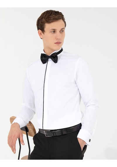 Pierre Cardin Erkek Beyaz Smokin Gömlek 50251061-vr013 Beyaz