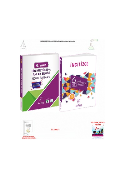 Karekök 6. Sınıf Din Kültürü İngilizce Soru Bankası 2 Kitap Seti