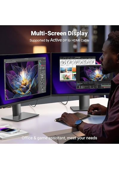 4k 60hz Displayport Hdmı Kablosu Tek Yönlü Dp 1.2 - Hdmı 2.0 Kablosu Hdr Aktif Alüminyum Örgülü Dp'den Hdmı'ya Dönüştürücü Çoklu Ekran İçin Monitör, Projektör, Dell, Lenovo 1m İle Uyumlu 4k 60hz Displayport Hdmı Kablosu Tek Yönlü Dp 1.2 - Hdmı 2.0 Kablosu Hdr Aktif Alüminyum Örgülü Dp'den Hdmı'ya Dönüştürücü Çoklu Ekran İçin Monitör, Projektör, Dell, Lenovo 1m İle Uyumlu