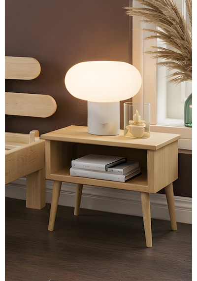 Damla 2 Başlıklı Masif Ahşap Karyola Ve 2 Adet Vernik 100x200