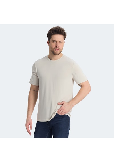 Lumberjack 5M MB MODAL SB203 5FX Erkek  Bej Tişört
