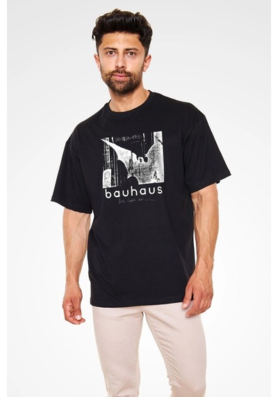 Startmore Adrift Ko Buta Bauhaus Baskılı Unisex Siyah Oversize Tişört Os55128 Siyah