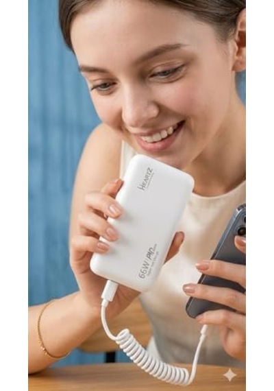 H005 20000 Mah Power Bank Pd 27w Ve Usb 66w Fast Hızlı Şarj Dünya Standartlarına Uygun Polymer Batarya Birebir Amper Lcd Göstergeli Powerbank