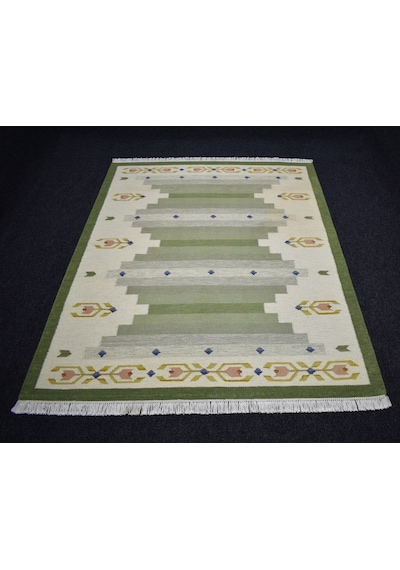 Zehra Abla Halı Yeni El Dokuma 4m2 Modern Tasarım Yün Kilim 7470 Çok Renkli
