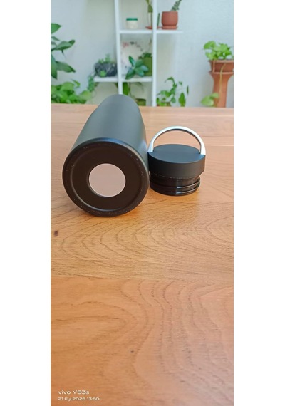 Tr Paslanmaz Çelik Termos Matara Siyah 550 Ml Metal Saplı Genel