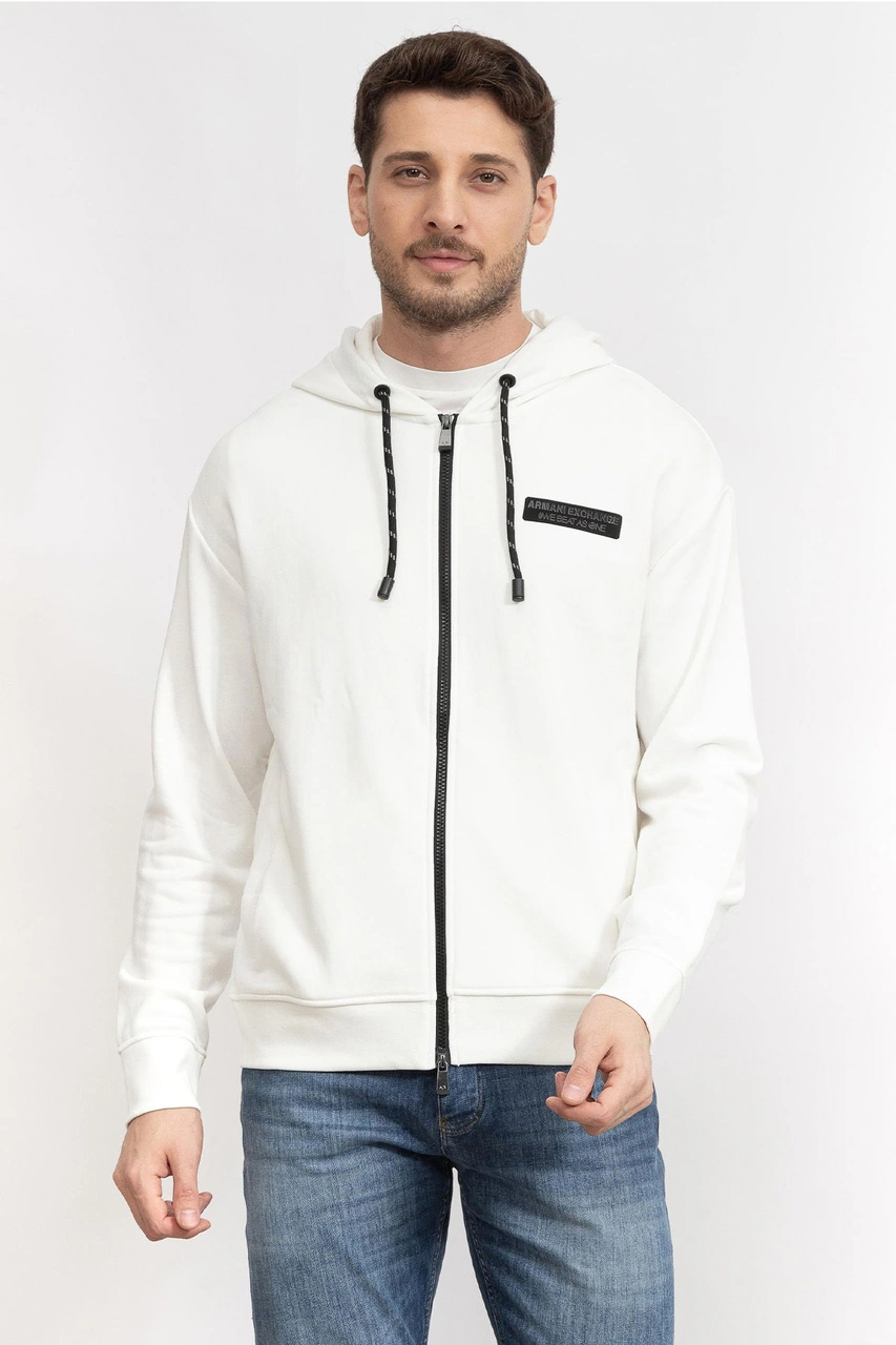 Armani Exchange Armani Fermuarlı Erkek Sweat Beyaz