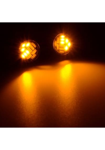 Çift Renk Ayna Altı Led Kartal Göz Led Gündüz Ledi Turuncu Beyaz