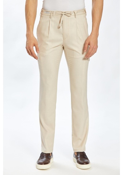 Ecer Liffey Pleated Kargo Pantolon-bej Bej