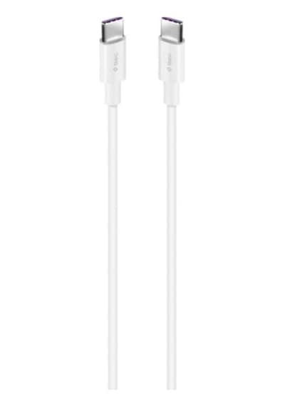 Usb-c - Usb-c 150cm Uyumlu 100w Pd/qc Hızlı Şarj/data Kablosu Beyaz