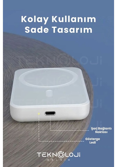 Magsafe Kablosuz Şarj Wireless BEYAZ