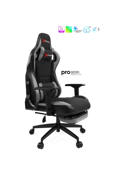 Xprime Over Pro. Oyuncu Koltuğu Hybrid Kumaş Gri
