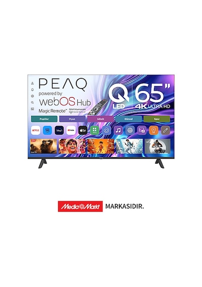 Peaq 65Q90 65" QLED Smart TV Webos İşletim Sistemli Dahili Uydu Alıcılı 4K UHD TV