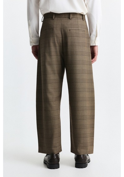 Antioch Barrel Fit Ekose Pantolon Camel
