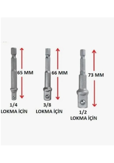 Hex Lokma Adaptör Seti 3lü