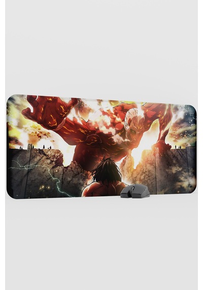 Attack On Titan Anime V5 - 90x40 Xxl Gaming Kauçuk Kaymaz Taban Mouse Pad Fare Altlığı