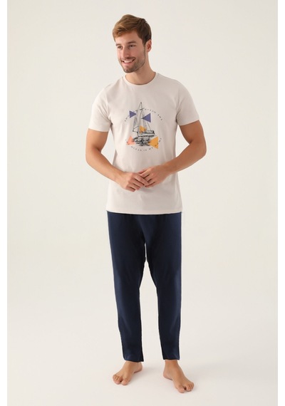 Arnetta Home Taş Erkek Pijama Takımı 5274-42758 Taş