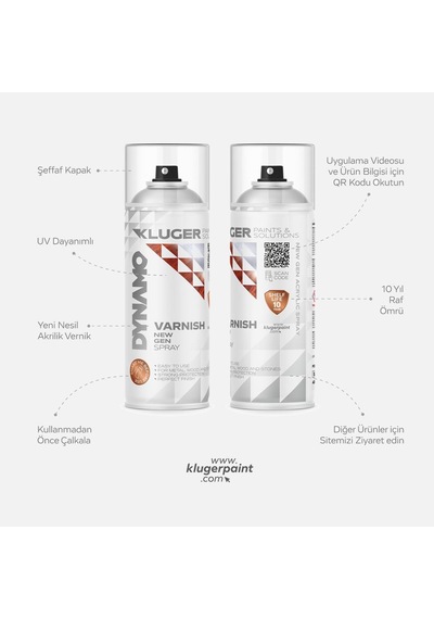 Kluger Dynamo Parlak Vernik Sprey 400 Ml Diğer