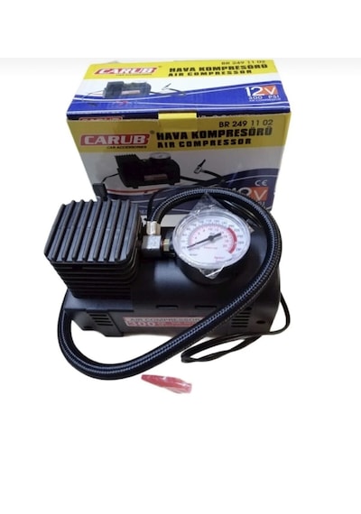 Carub Lastik Hava Kompresörü 12v 300psi Siyah Siyah