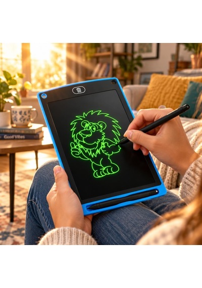Dijital Yazı Ve Çizim Tableti, Lcd Ekranlı Silinebilir Yapısıyla Okulda Ve Evde Not Alırken Kağıt İsrafını Tamamen Önleyerek Size Çevre Dostu Ve Pratik Bir Çalışma Alanı Sunar 8.5 İnç
