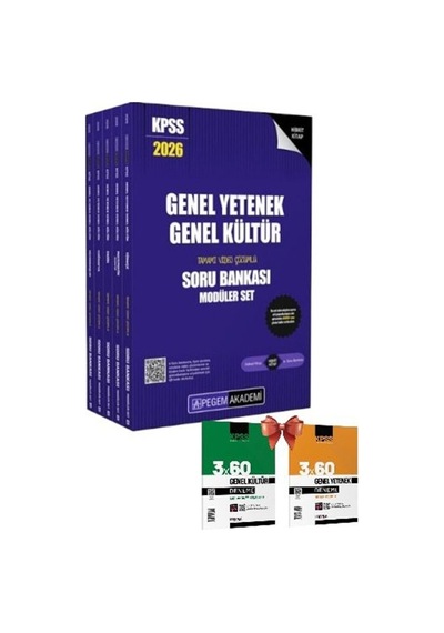 2026 Kpss Genel Yetenek Genel Kültür Tamamı Çözümlü Soru Bankası Seti Ve 2026 Kpss Deneme Hediye