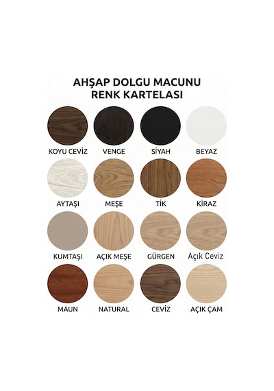 Meşe Renk Ahşap Parke Tamir Macunu Mobilya Masa Dolgu Çatlak Çizik Giderici 125 Ml Kullanıma Hazır 0.25 KG
