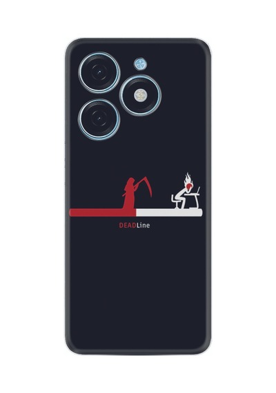 Tecno Spark 20 Spark 20c Kılıf Silikon Desen Özel Seri Dead Line 1662