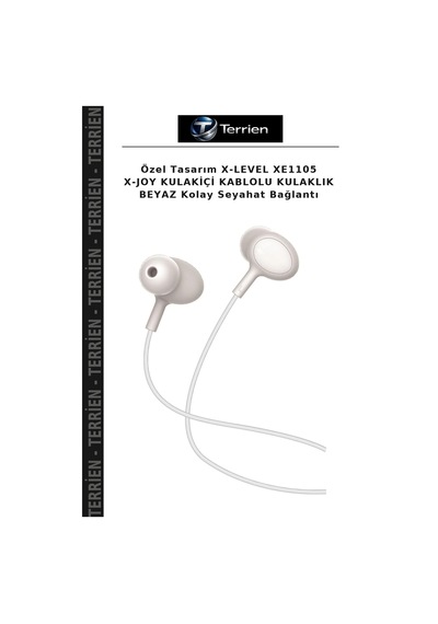Özel Tasarım X-level Xe1105 X-joy Kulakiçi Kablolu Kulaklık Beyaz Kolay Seyahat Bağlantı