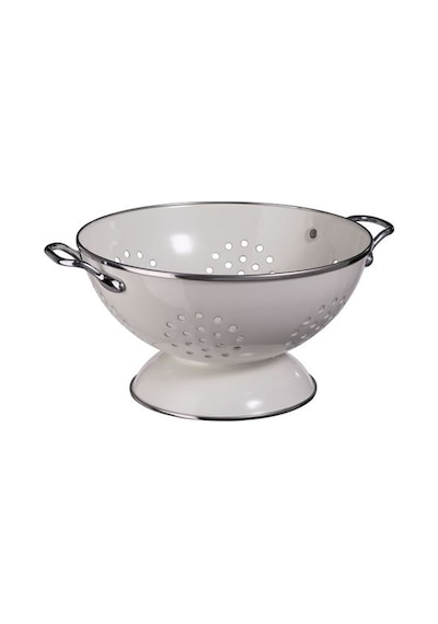 Çelik.Emaye Süzgeç Ikea Beyaz Renk Meridyendukkan 22 CM Beyaz Ren