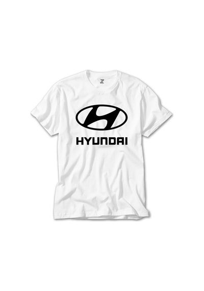 Hyundai Black Logo Beyaz Tişört Beyaz