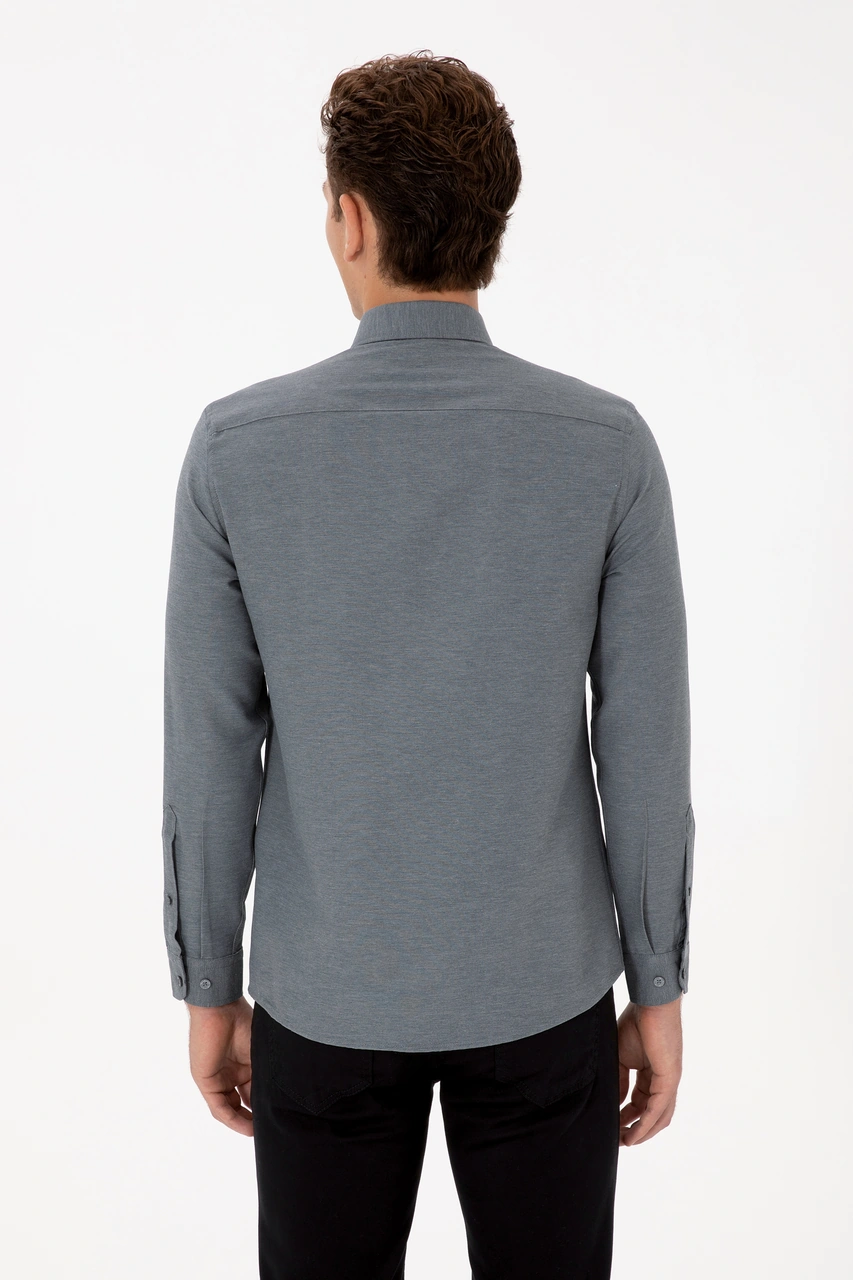U.s. Polo Assn. Erkek Antrasit Gömlek Basic 50316723-vr006 Antrasit
