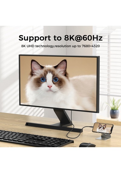Yediseven Usb 4 Görüntü Kablosu 8k60hz Thunderbolt Uyumlu 1m