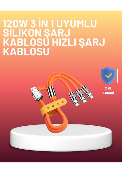 Çinko Alaşımlı Uçlu 120 W Şarj Kablosu Dolaşmaya Dayanıklı 12 M Usb Kablo Diğer